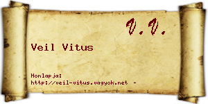 Veil Vitus névjegykártya